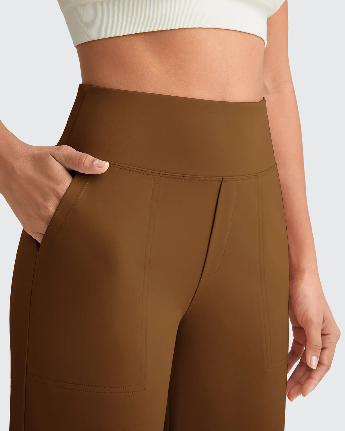 EverGoing High Waist Stretch Dressy Cropped Pants Regular - G4Free