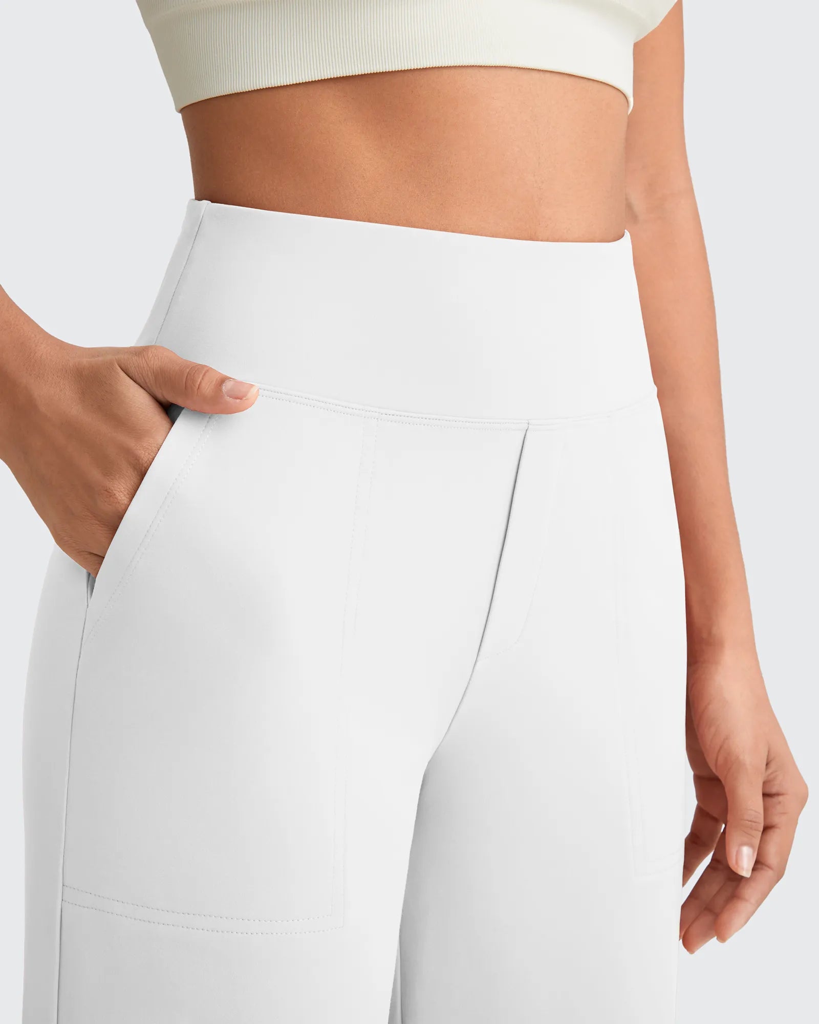 EverGoing High Waist Stretch Dressy Cropped Pants Regular - G4Free