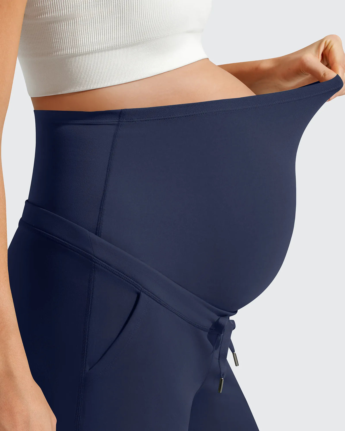 EverGoing Pockets Drawstring Over The Belly Pregnancy Shorts