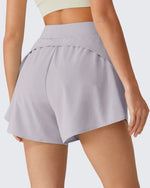 G4Free Chillwhisp 2.5" Dolphin Hem Running Shorts with Pockets