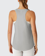 Racerback Hip Length Scoop Neck Muscle Tank Tops