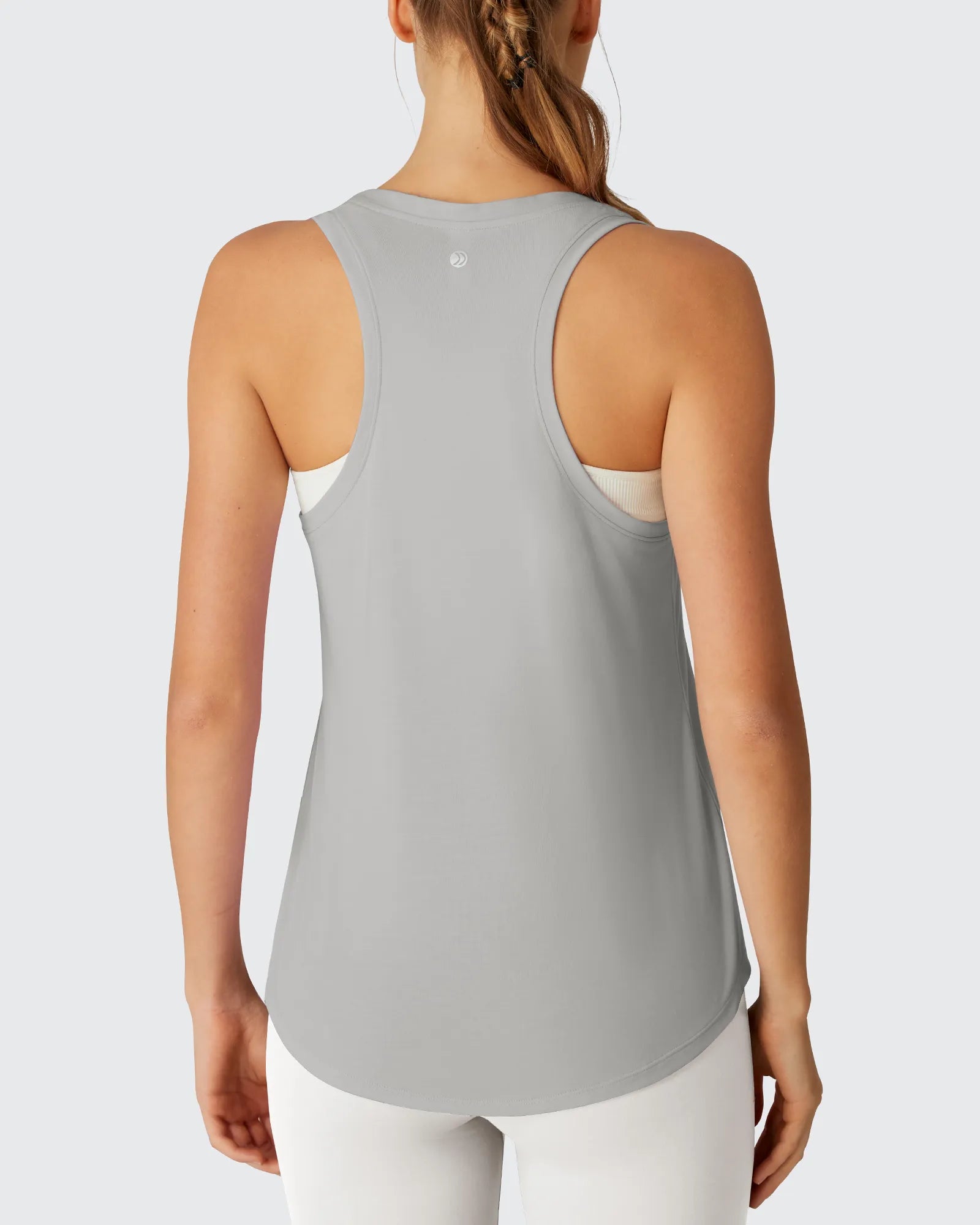 Racerback Hip Length Scoop Neck Muscle Tank Tops