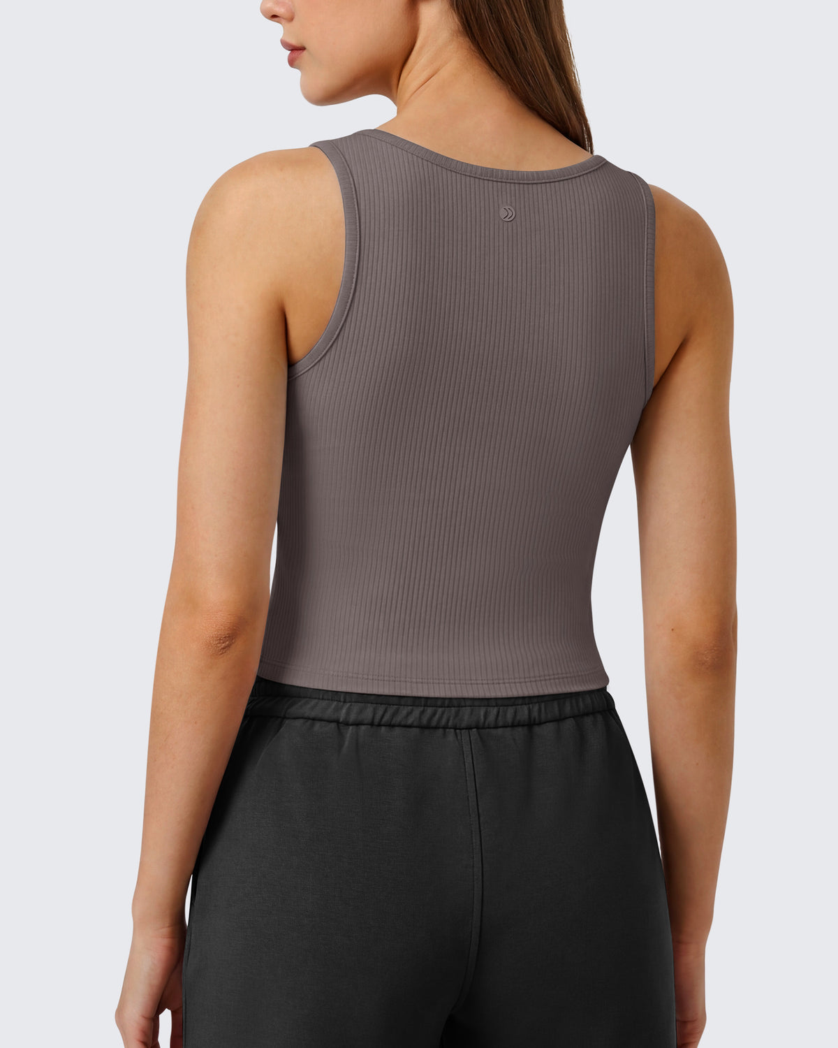Neck Sleeveless Crop Tops G4Free Ribbed Cropped Henley Tank Top