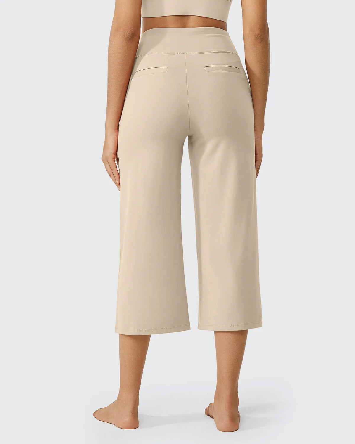 EverGoing Wide Leg High-Waist Casual Capri Pants - G4Free