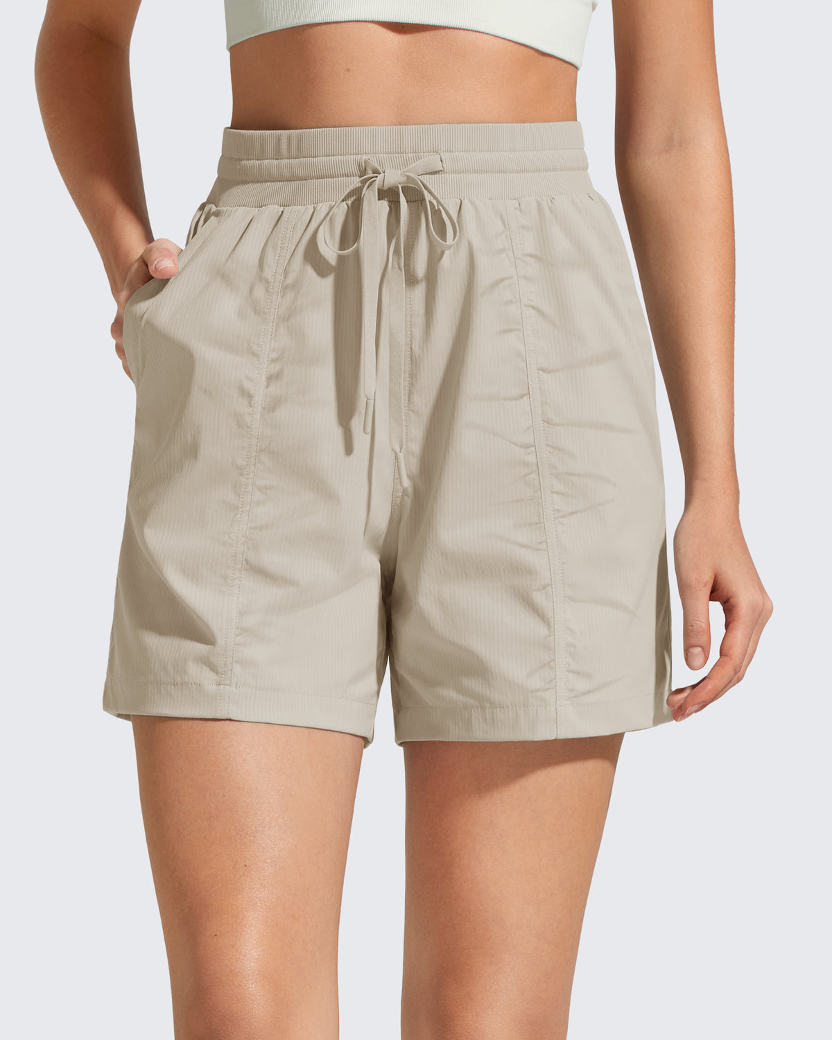 G4Free 4" High Waisted Casual Shorts with Pockets