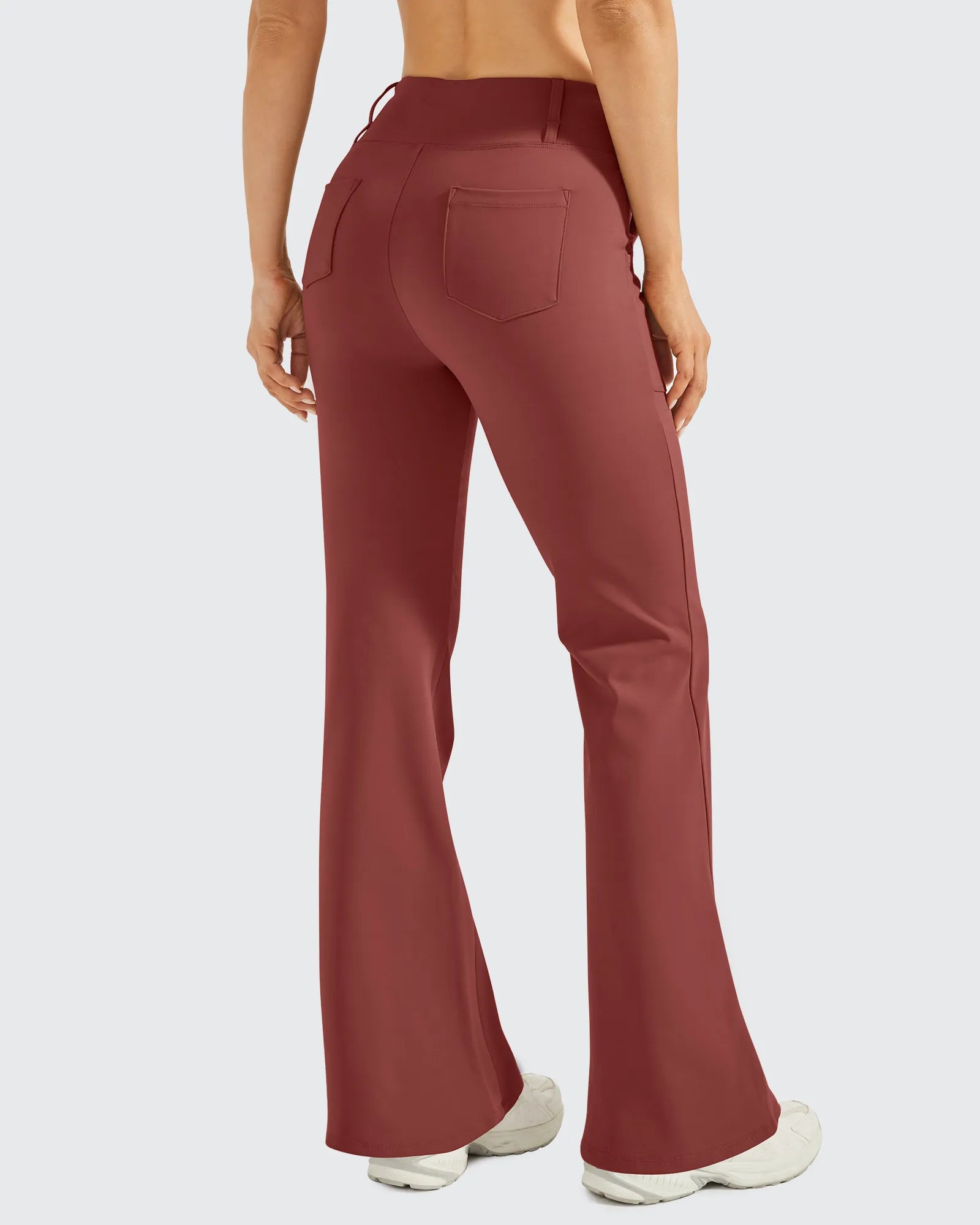 Fleece Lined High-Waist Work Flare Pants - G4Free