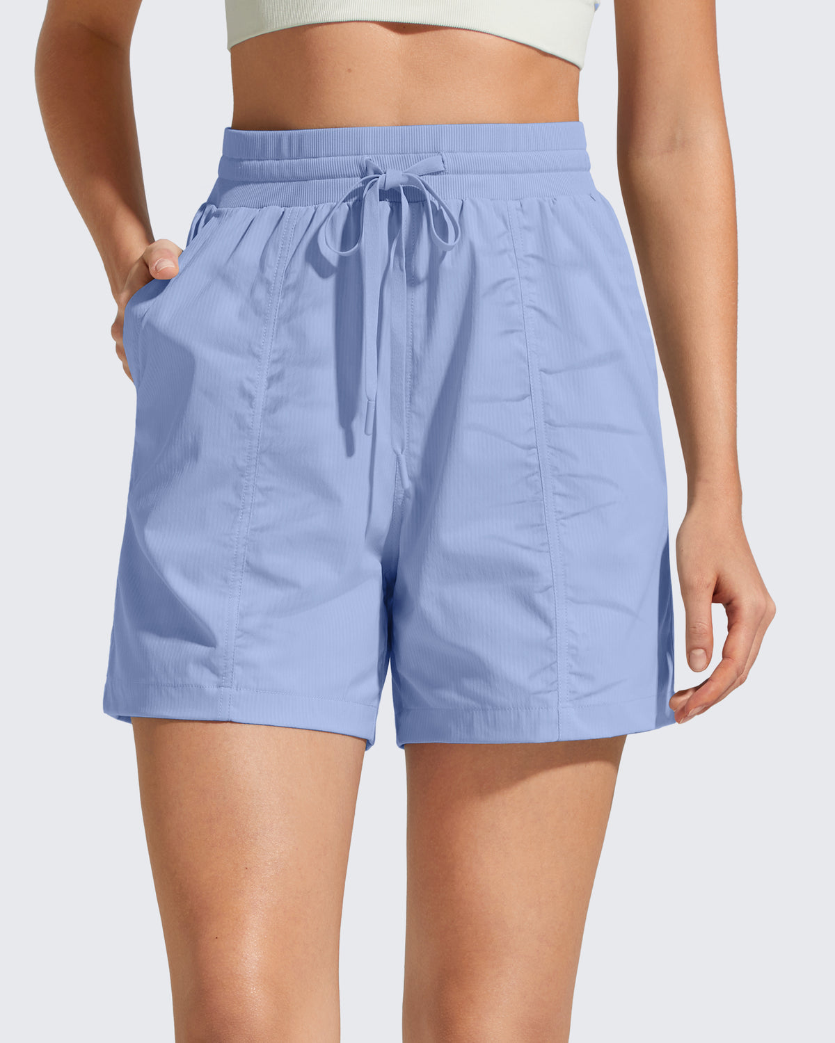 G4Free 4" High Waisted Casual Shorts with Pockets