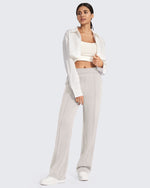 Smoofit Loose High-Rise Elastic Dressy Pants Tall - G4Free
