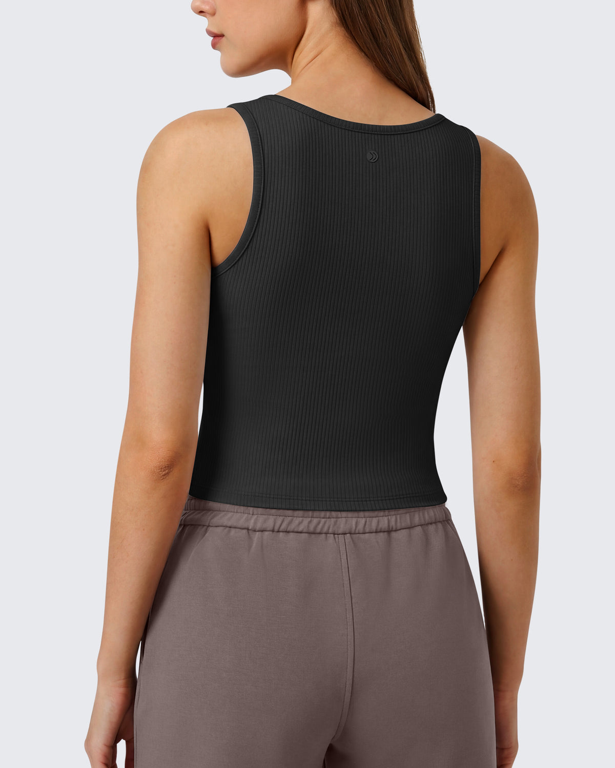 Neck Sleeveless Crop Tops G4Free Ribbed Cropped Henley Tank Top