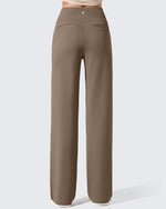 EverGoing Fleece Lined High-Waisted Dressy Pants - G4Free
