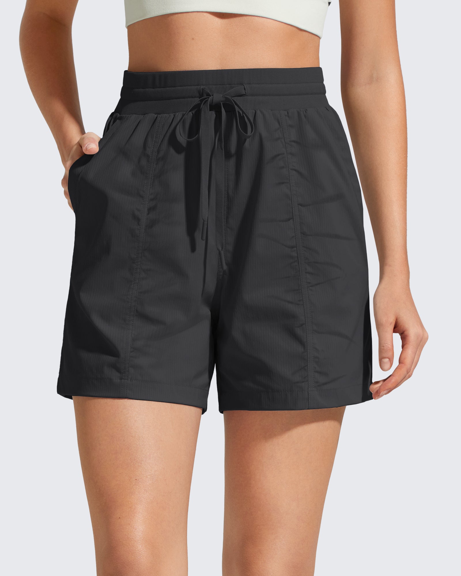G4Free 4" High Waisted Casual Shorts with Pockets