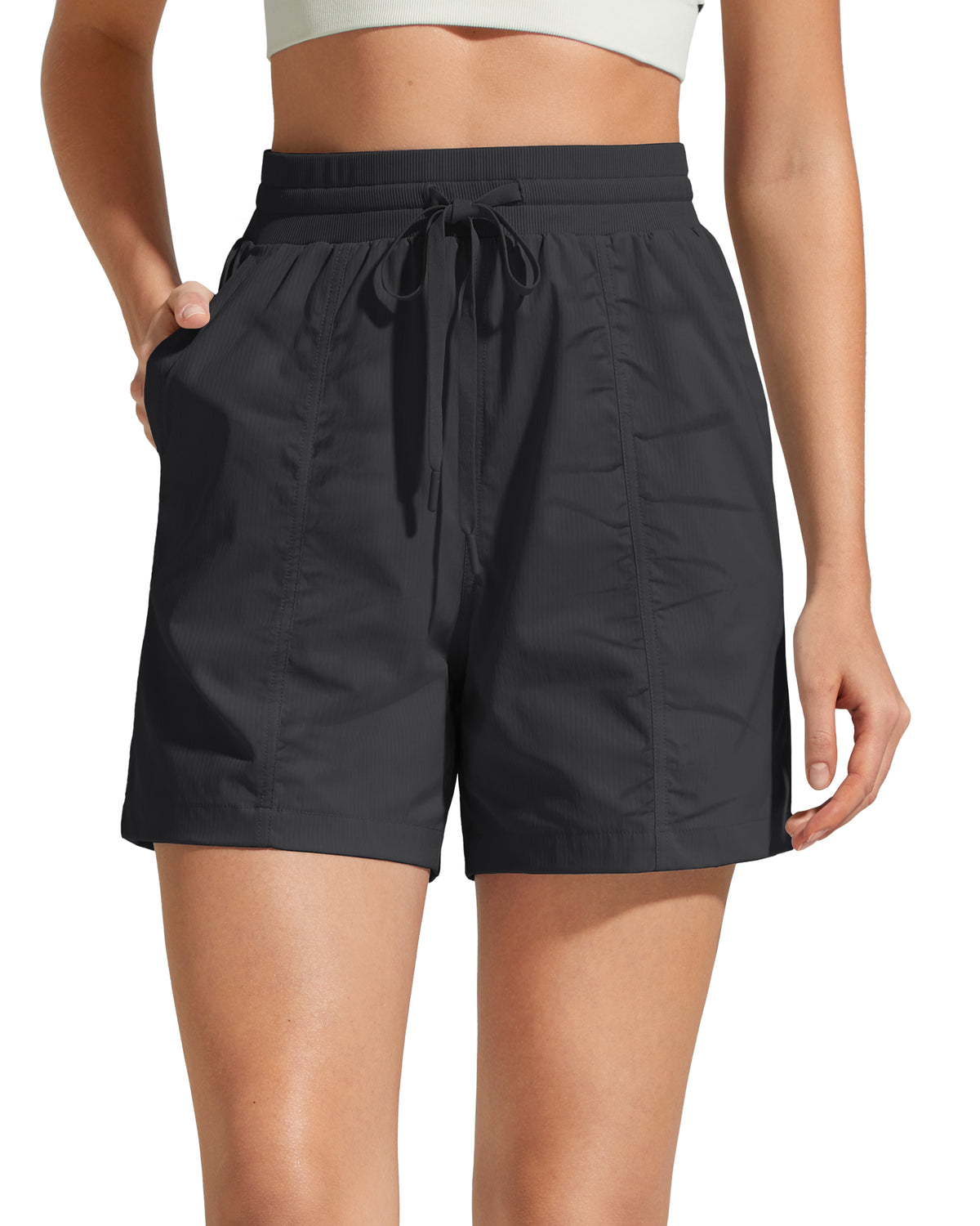 G4Free 4" High Waisted Casual Shorts with Pockets