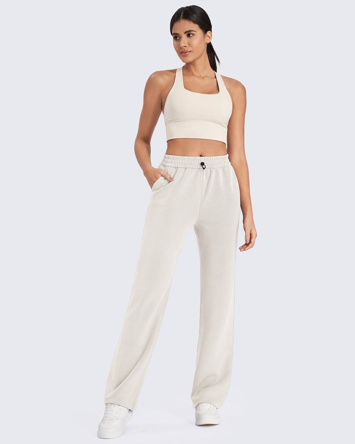Smoofit Mid-Waist Wide Leg Sweatpants Petite - G4Free