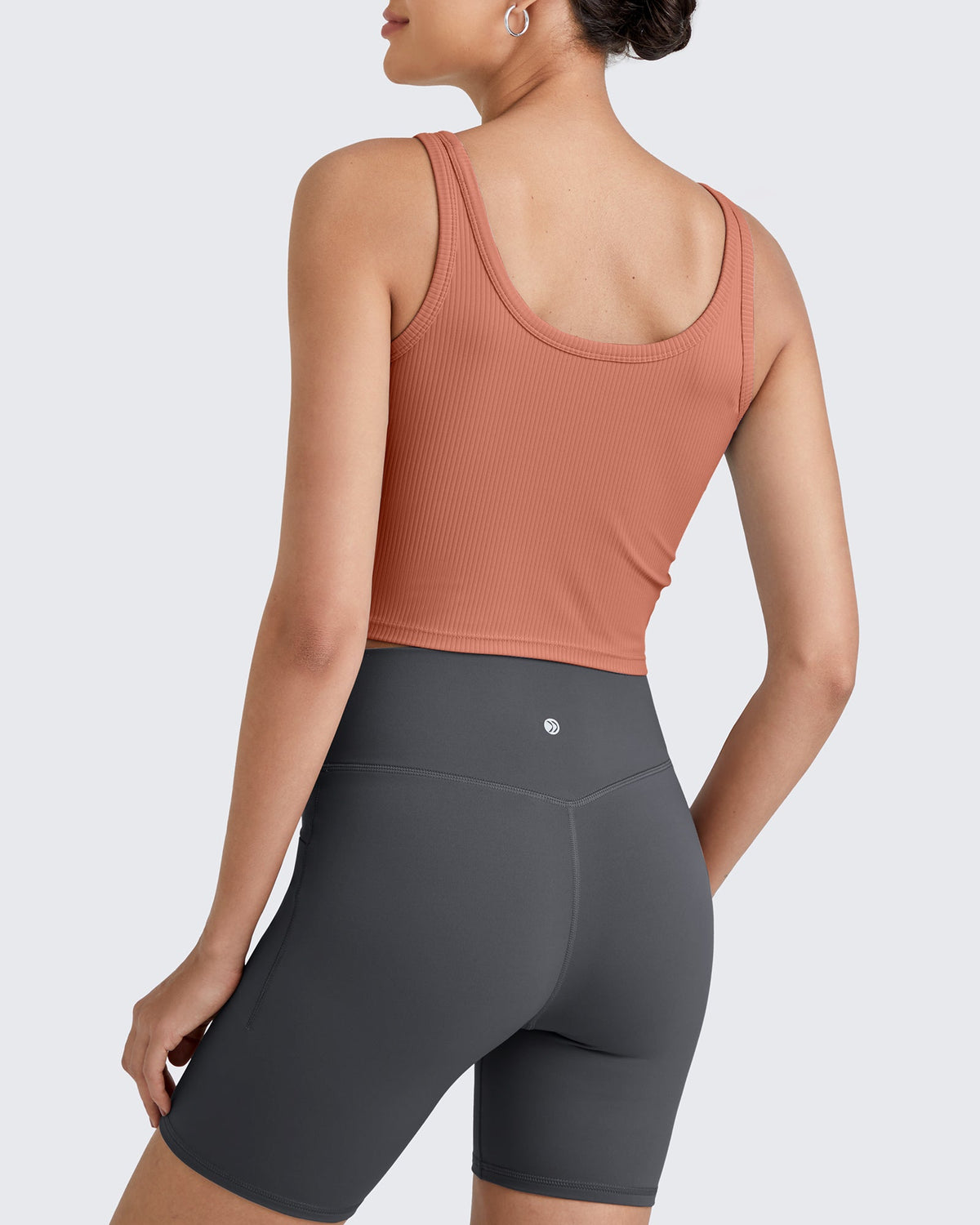 G4free Ribbed Slim Workout Tank Crop Tops