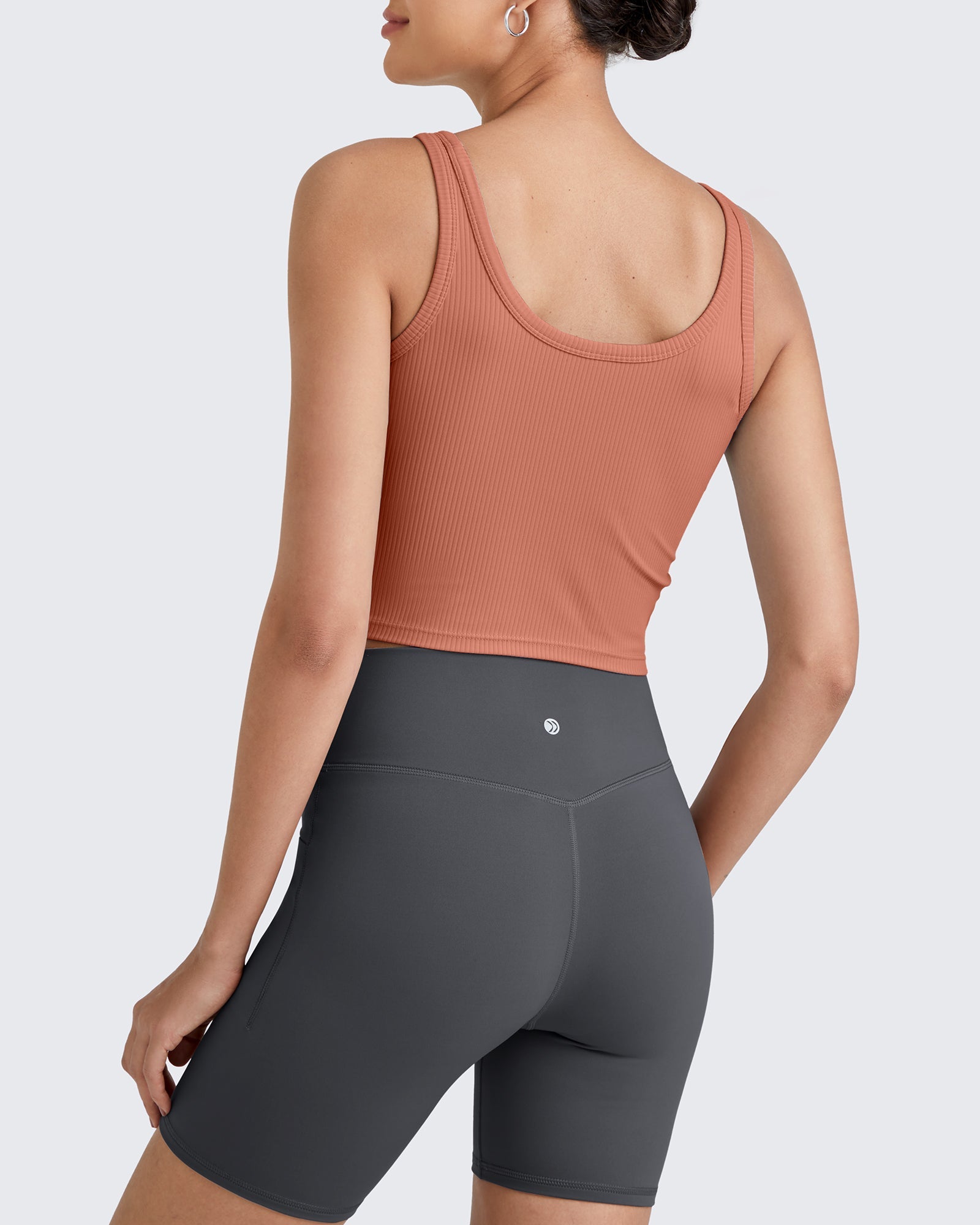 G4free Ribbed Slim Workout Tank Crop Tops