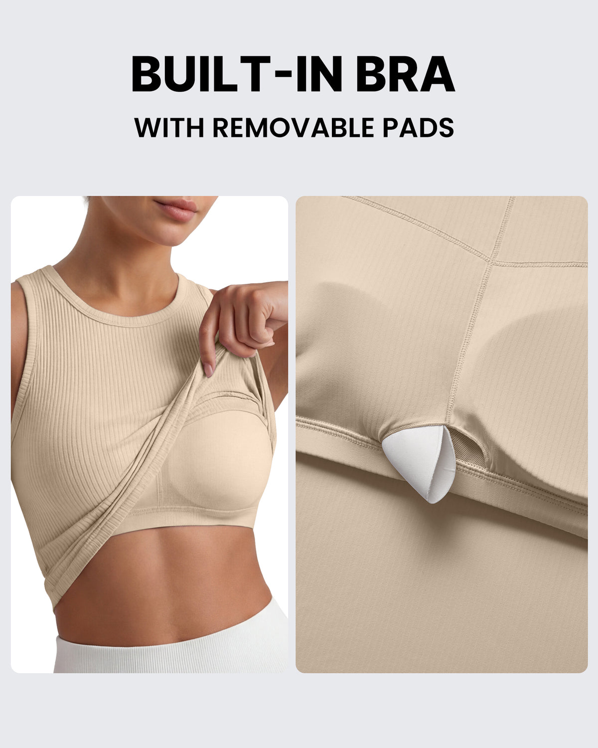 G4Free Slim Fit Racerback Ribbed Tank