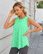Quick Dry Scoop Neck Sleeveless Tops - G4Free