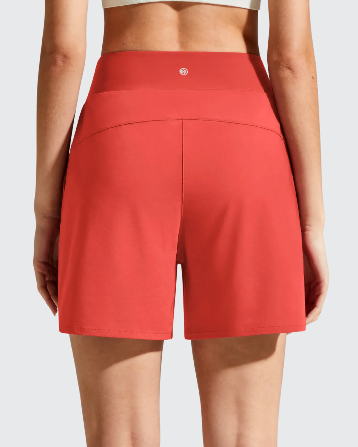 Chillwhisp Built-in Brief Liner High Waist Athletic Shorts