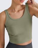 G4free Ribbed Slim Workout Tank Crop Tops