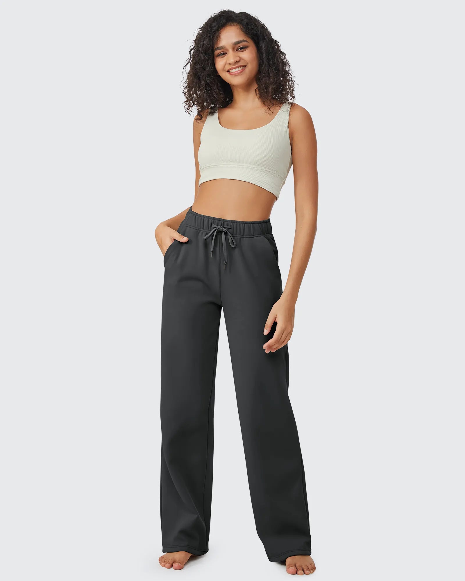 EverGoing Loose Fleece Lined Drawstring Casual Pants - G4Free