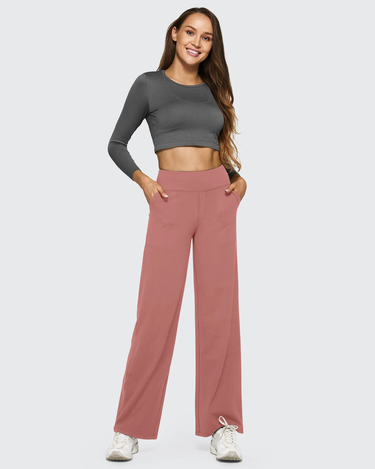 EverGoing Loose High-Waist Business Casual Pants 33'' - G4Free