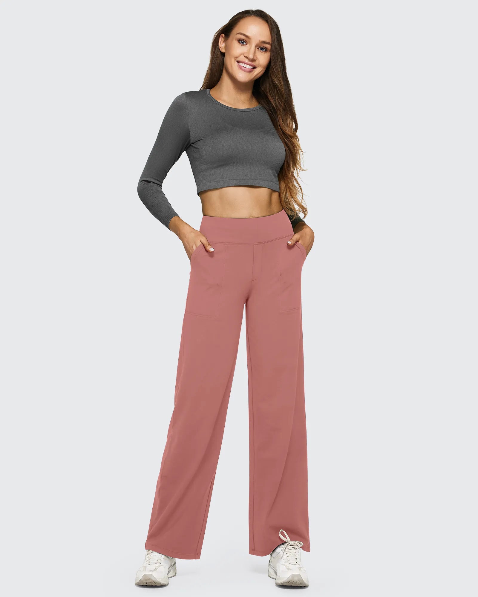 EverGoing Loose High-Waist Business Casual Pants 33'' - G4Free
