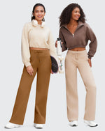 EverGoing Business Casual High-Waist Wide Leg Pants Petite - G4Free
