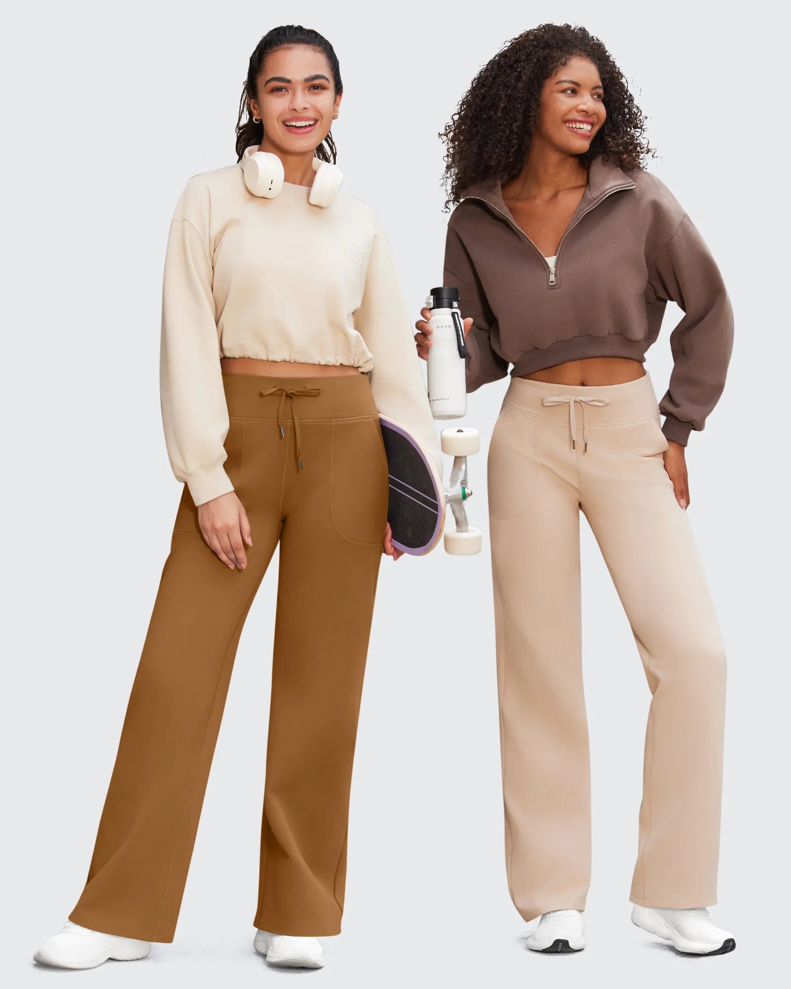 EverGoing Business Casual High-Waist Wide Leg Pants Petite - G4Free