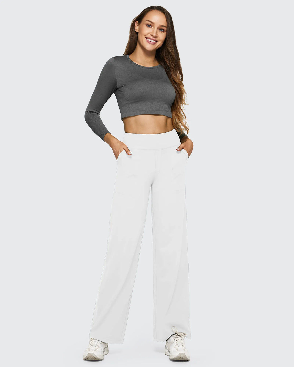 EverGoing Loose High-Waist Business Casual Pants 33'' - G4Free