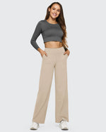 EverGoing Loose High-Waist Business Casual Pants 33'' - G4Free