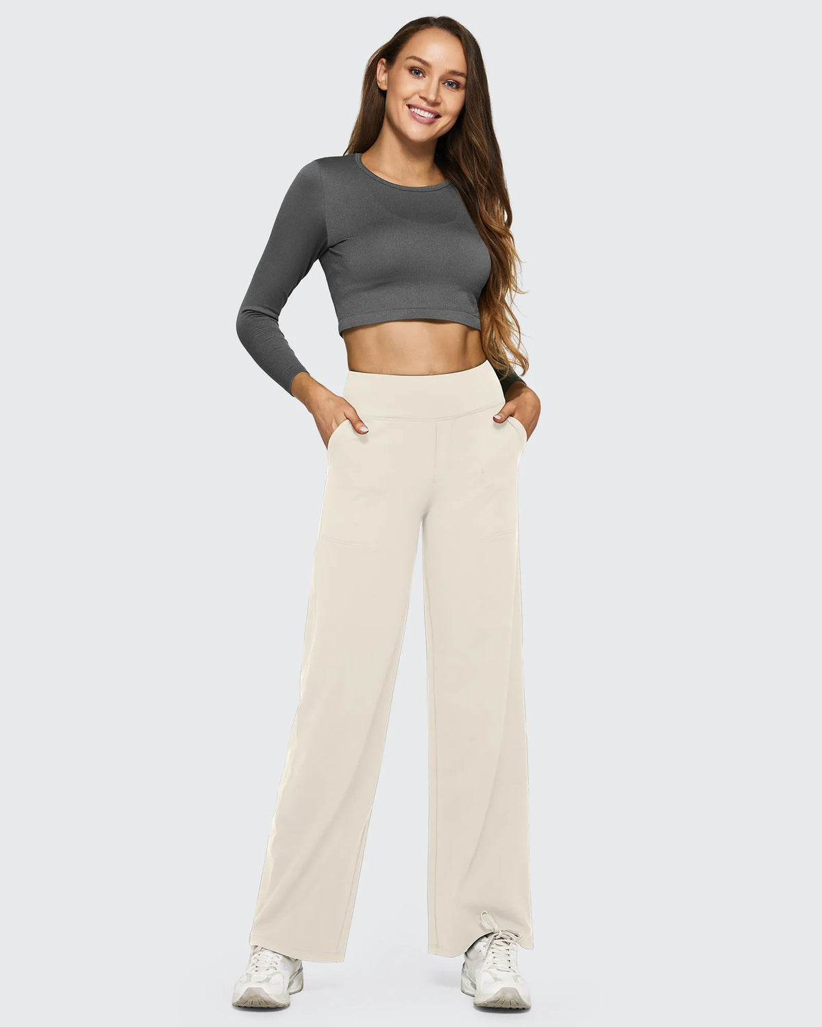 EverGoing Loose High-Waist Business Casual Pants 33'' - G4Free
