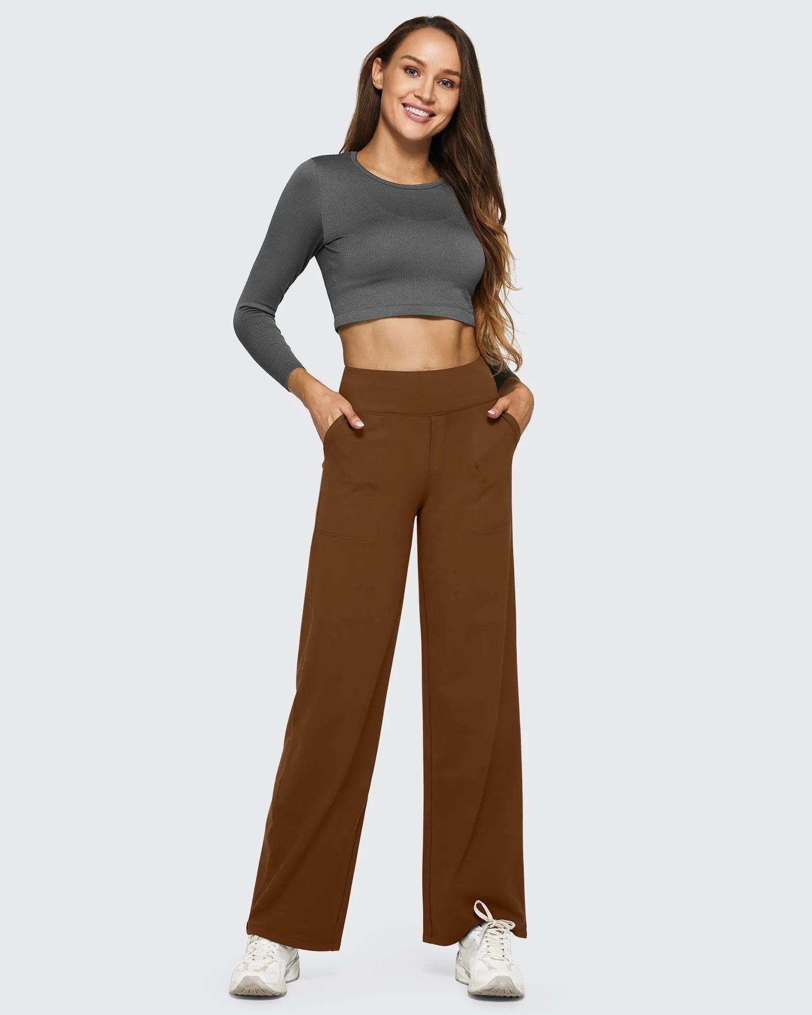 EverGoing Loose High-Waist Business Casual Pants 33'' - G4Free