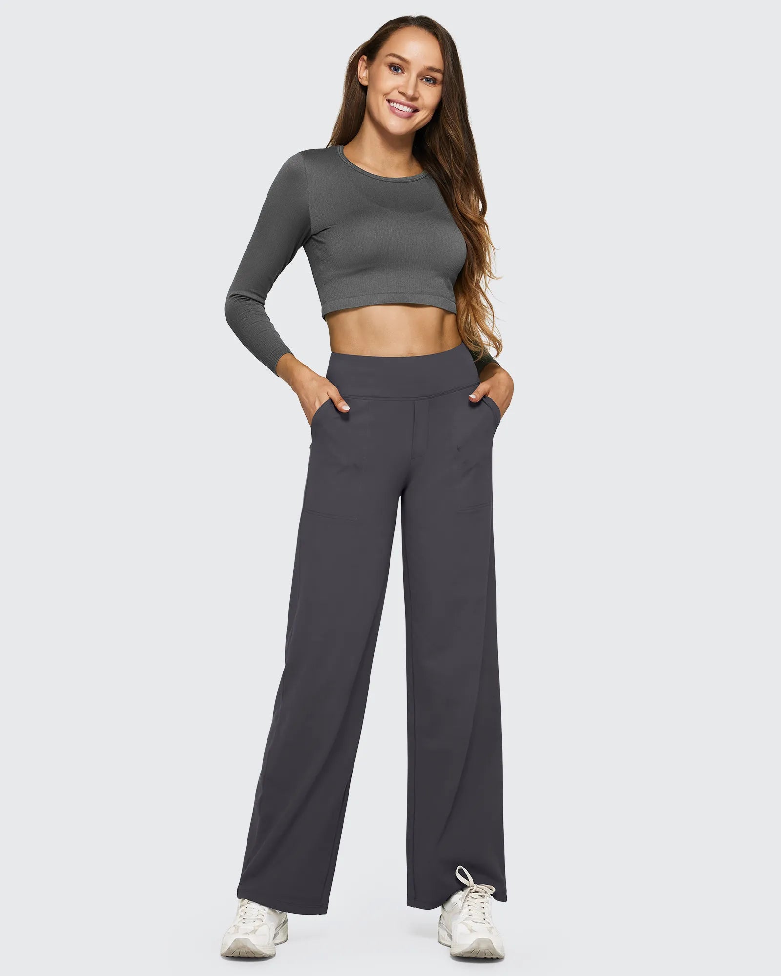 EverGoing Loose High-Waist Business Casual Pants 29'' - G4Free