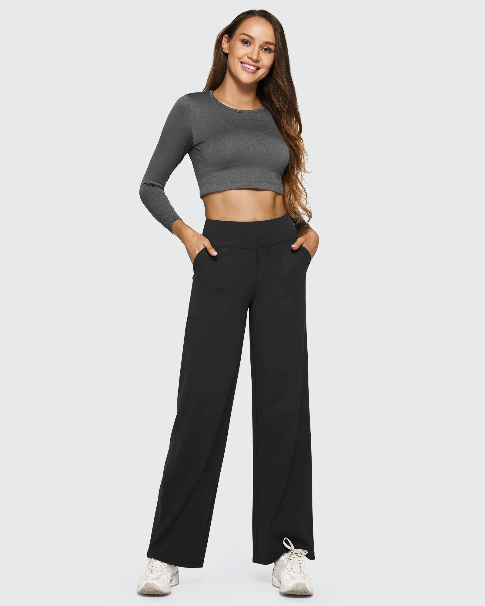 EverGoing Loose High-Waist Business Casual Pants 33'' - G4Free