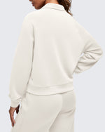 Smoofit Polo Pullover Button Up Sweatshirts