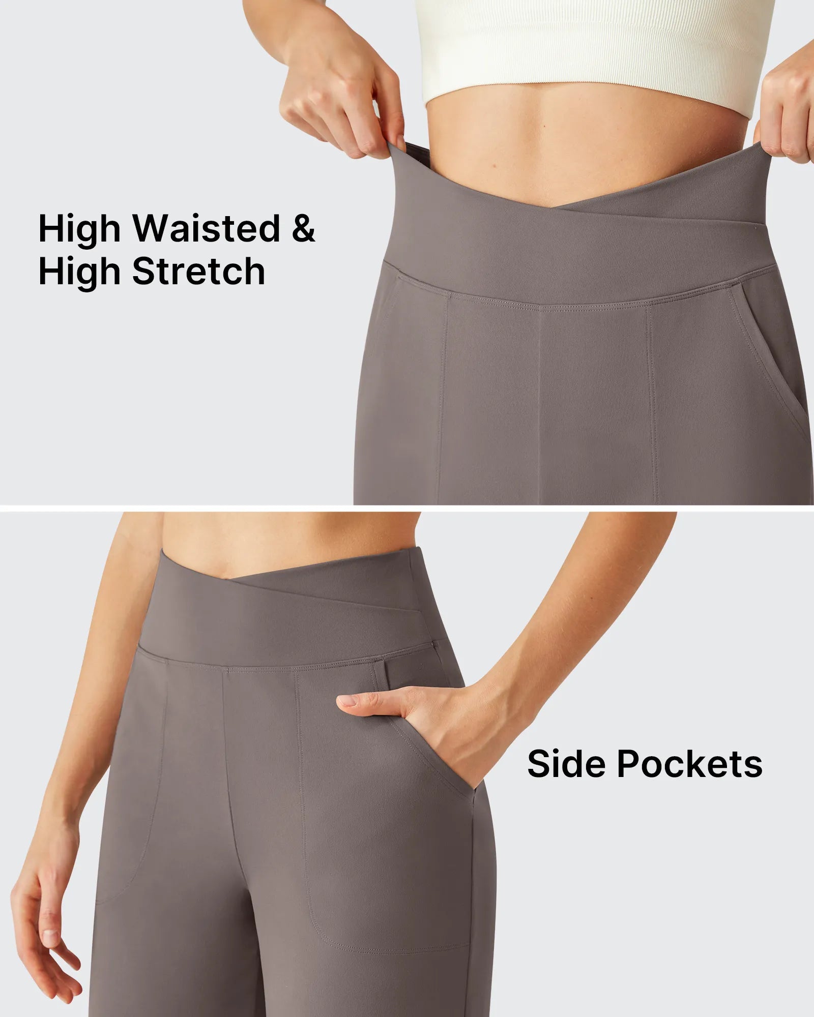 BareFeel High Stretch Ankle Wide Leg Yoga Pants