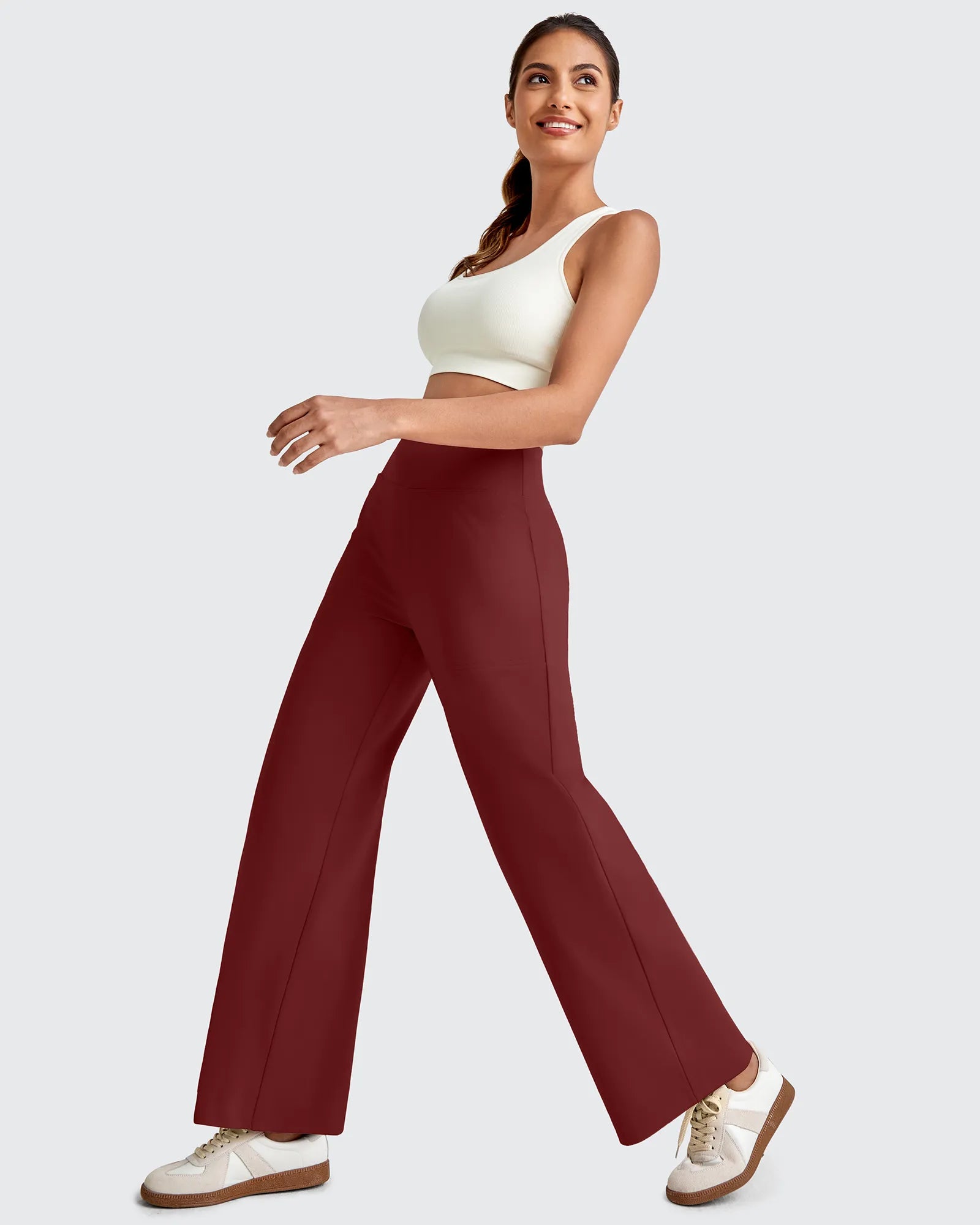EverGoing High Waist Stretch Dressy Cropped Pants Tall - G4Free