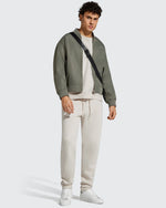 Flurrylux Men's Fleece-Lined Drawstring Cotton Straight Leg Pants