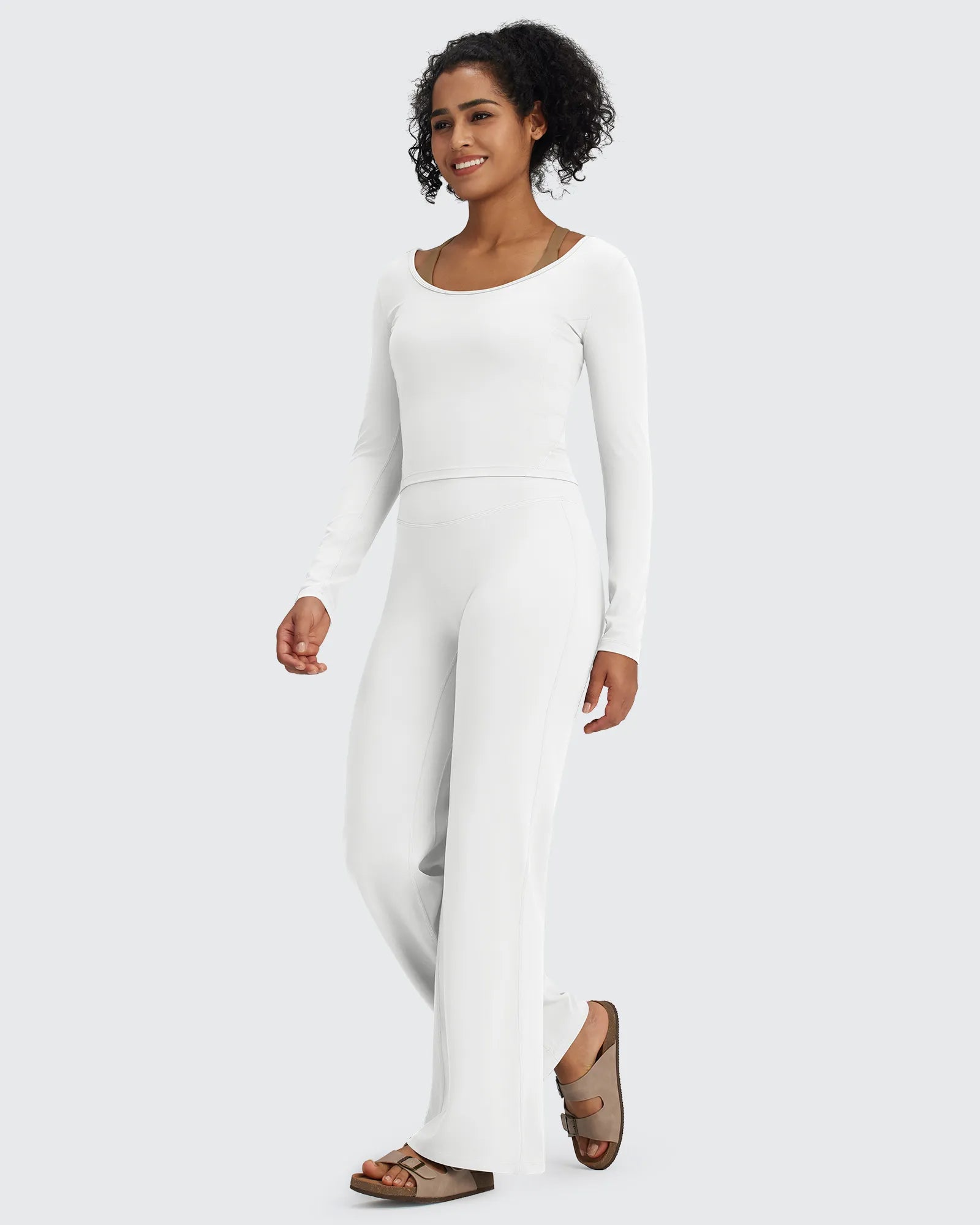 BareFeel Wide Leg High-Waisted Pants Tall - G4Free