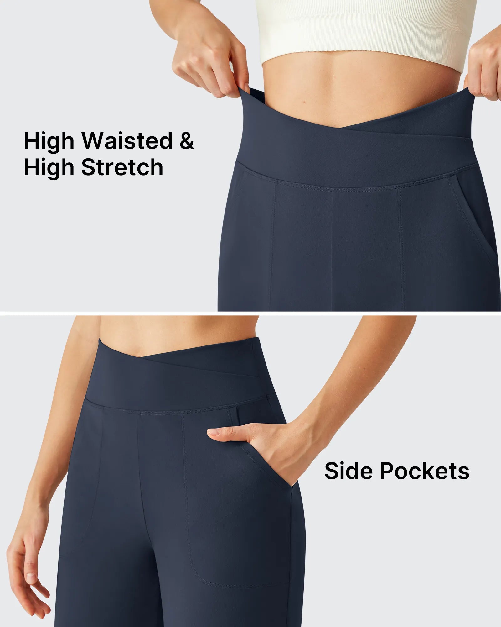 BareFeel High Stretch Ankle Wide Leg Yoga Pants