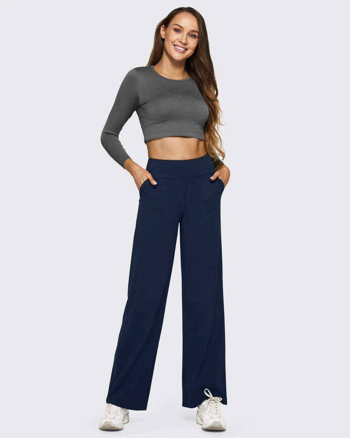 EverGoing Loose High-Waist Business Casual Pants 33'' - G4Free
