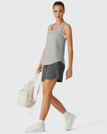 Racerback Hip Length Scoop Neck Muscle Tank Tops