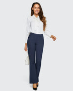 Fleece Lined High-Waist Flare Work Pants - G4Free