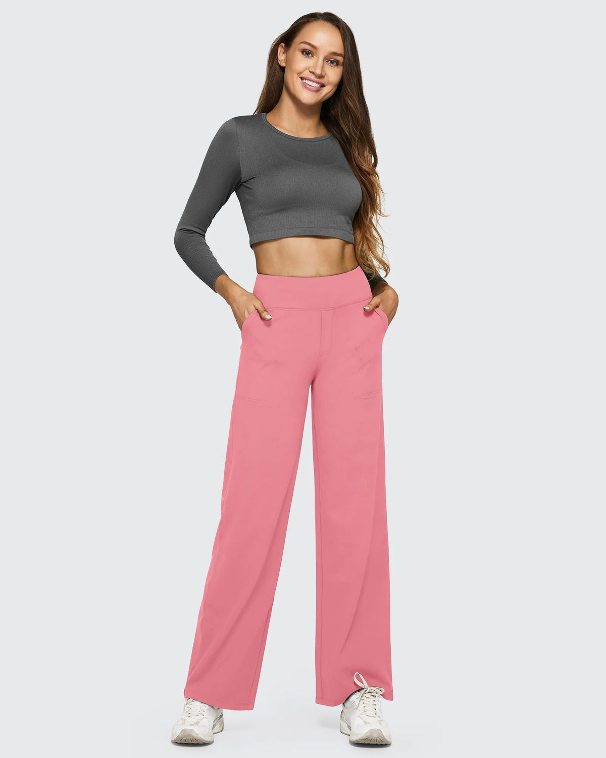 EverGoing Loose High-Waist Business Casual Pants 33'' - G4Free