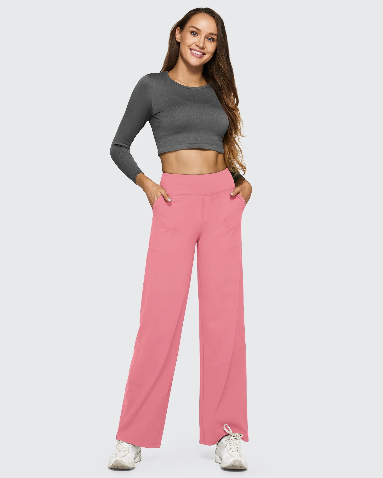 EverGoing Loose High-Waist Business Casual Pants 33'' - G4Free