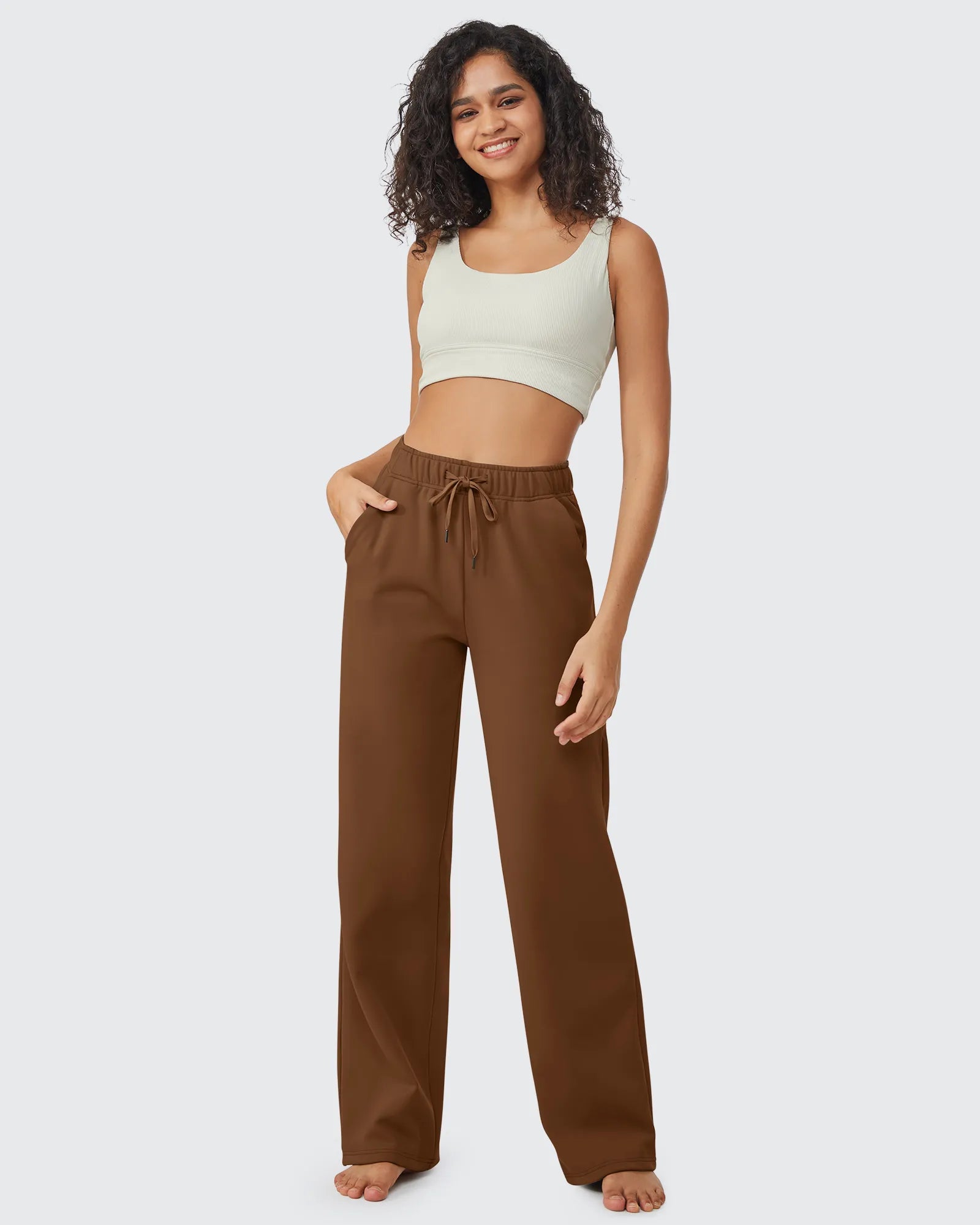 EverGoing Loose Fleece Lined Drawstring Casual Pants - G4Free