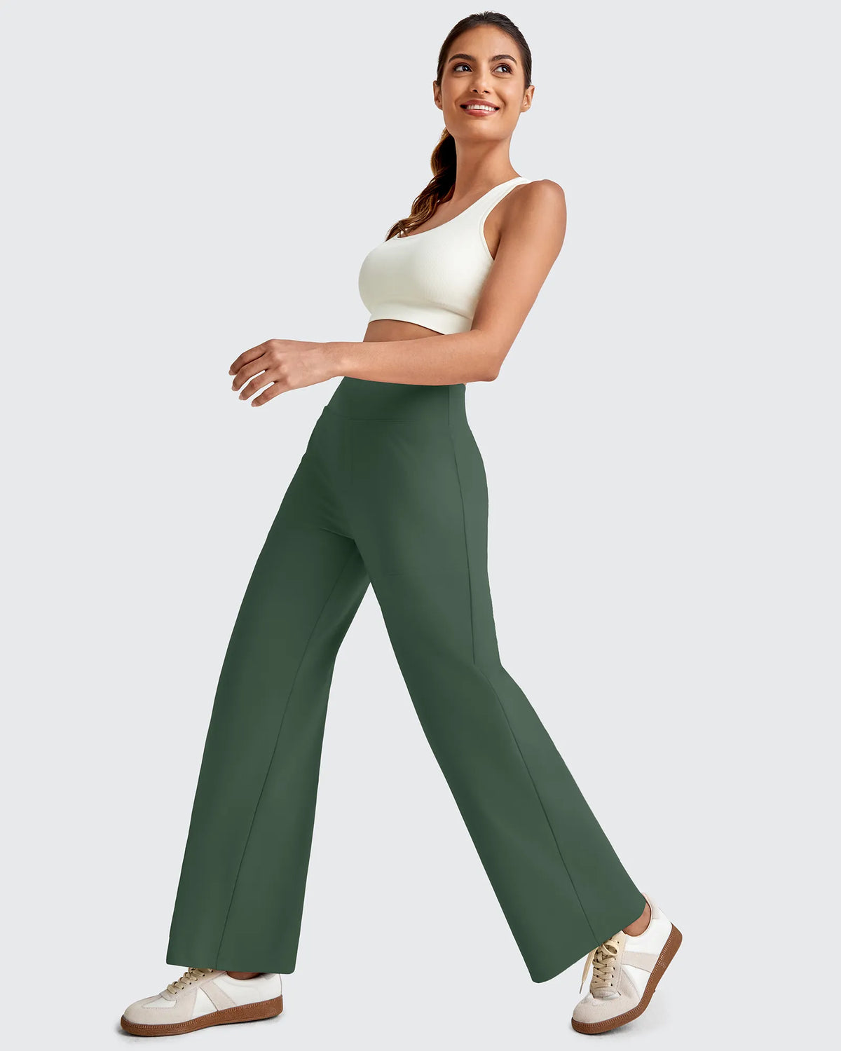 EverGoing High Waist Stretch Dressy Cropped Pants Regular - G4Free