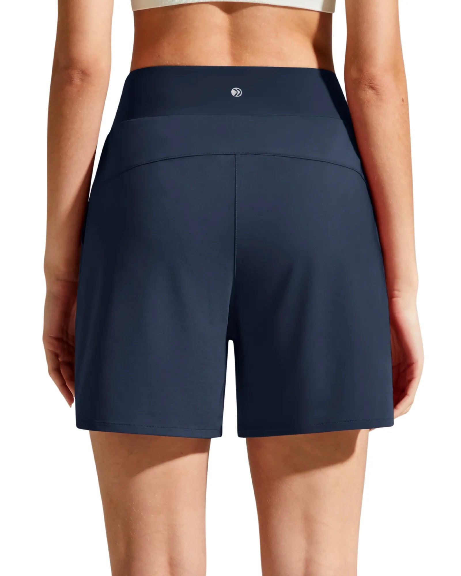 Chillwhisp Built-in Brief Liner High Waist Athletic Shorts