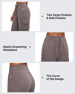 Smoofit Drawstring Wide Leg Pockets Cargo Sweatpants