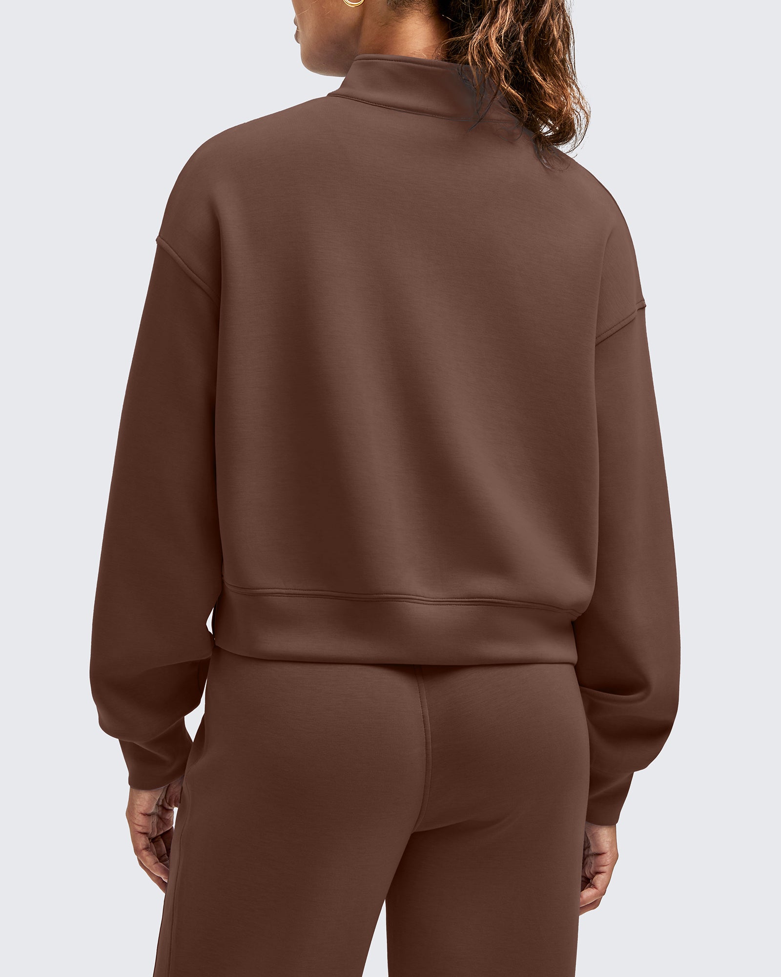 Smoofit Half-Zip Mock Neck Long Sleeve Sweatshirts - G4Free